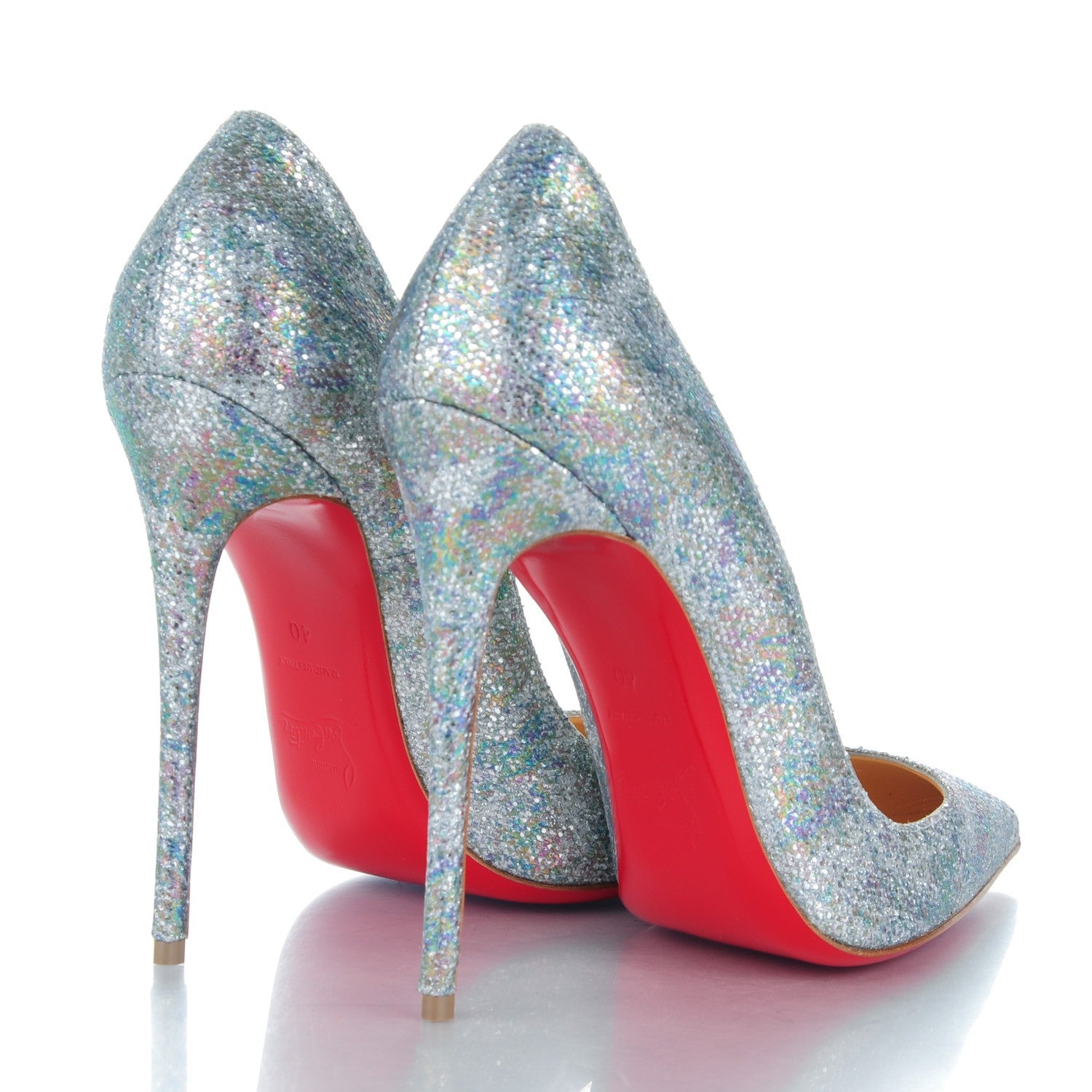 Christian Louboutin Glitter So Kate 120 Pumps 40 Solaria 4 of 8