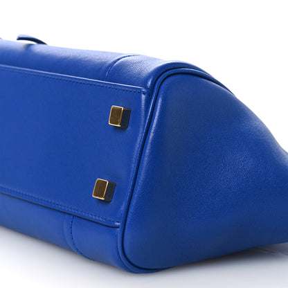 Celine Supple Shiny Lambskin Little New Luggage Oxide Blue 10 of 10