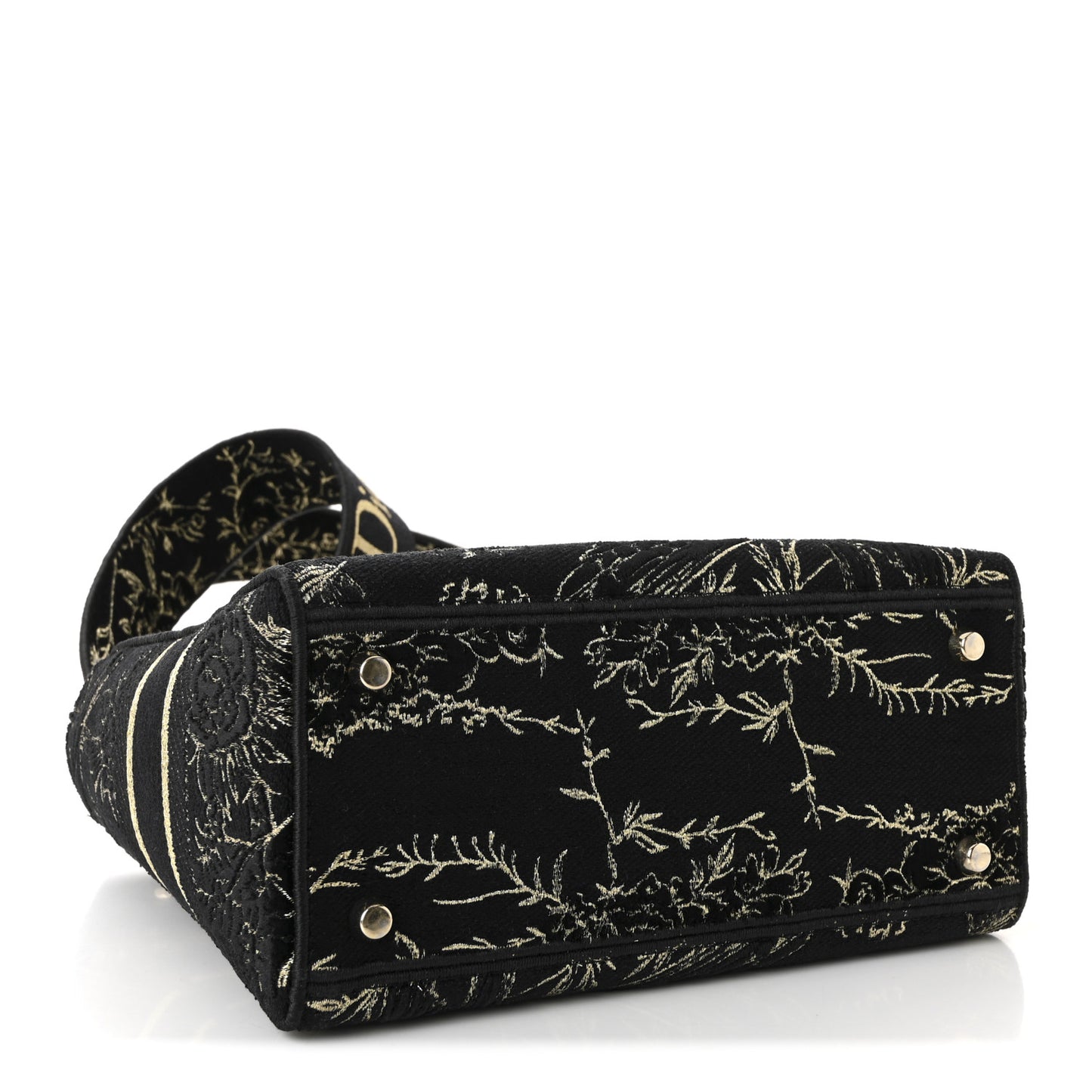 Toile de Jouy Embroidered Medium Lady D-Lite Black