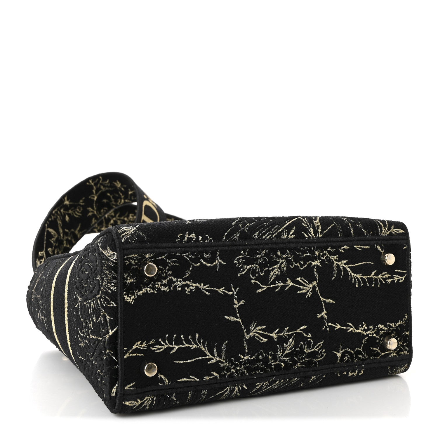Christian Dior Toile de Jouy Embroidered Medium Lady D-Lite Black 4 of 9
