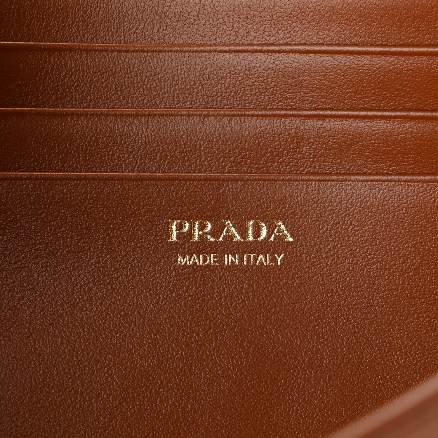 Prada Vitello Flap Wallet With Braided Strap Cognac 6 of 10