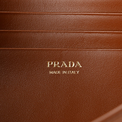 Prada Vitello Flap Wallet With Braided Strap Cognac 6 of 10