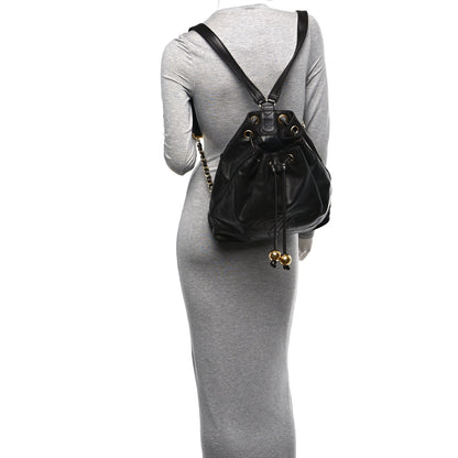 Chanel Lambskin CC Drawstring Backpack Black 2 of 10