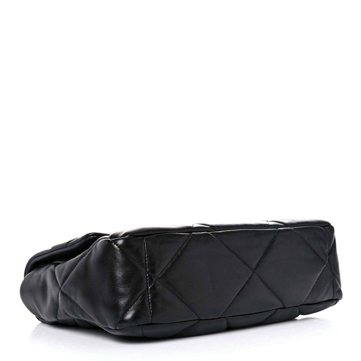 Lambskin Quilted Large Chanel 19 Flap Black