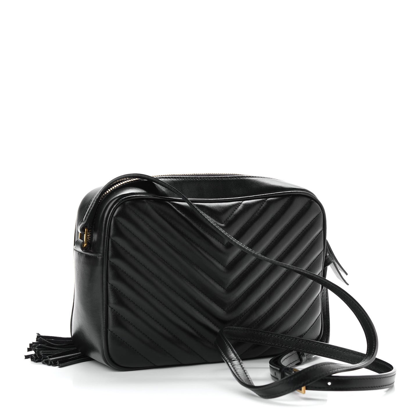 Calfskin Matelasse Monogram Lou Camera Bag Black