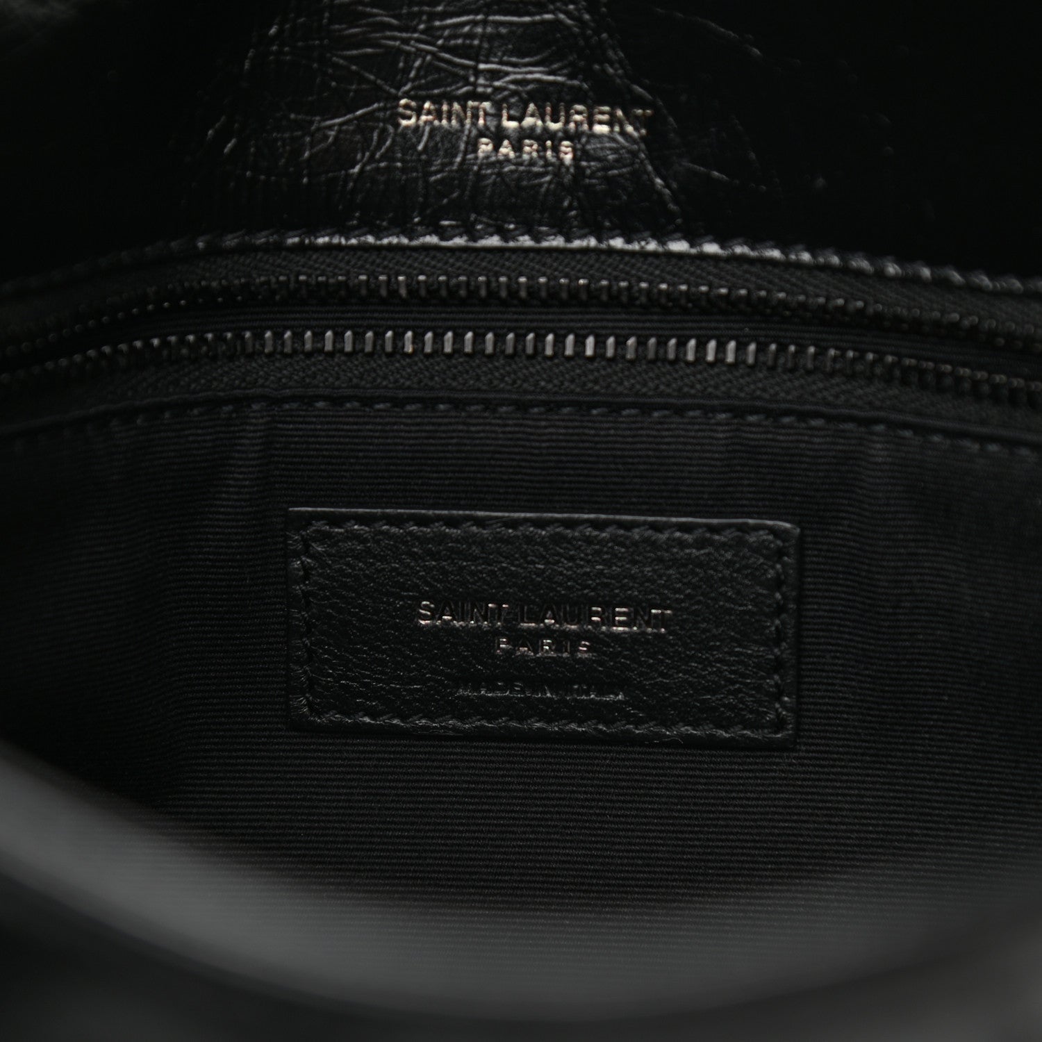 Saint Laurent Crinkled Calfskin Matelasse Monogram Medium Niki Chain Satchel Black 6 of 11