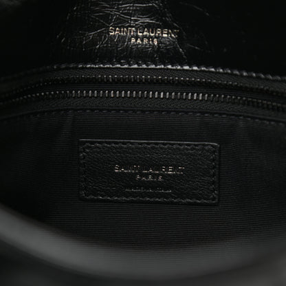 Saint Laurent Crinkled Calfskin Matelasse Monogram Medium Niki Chain Satchel Black 6 of 11