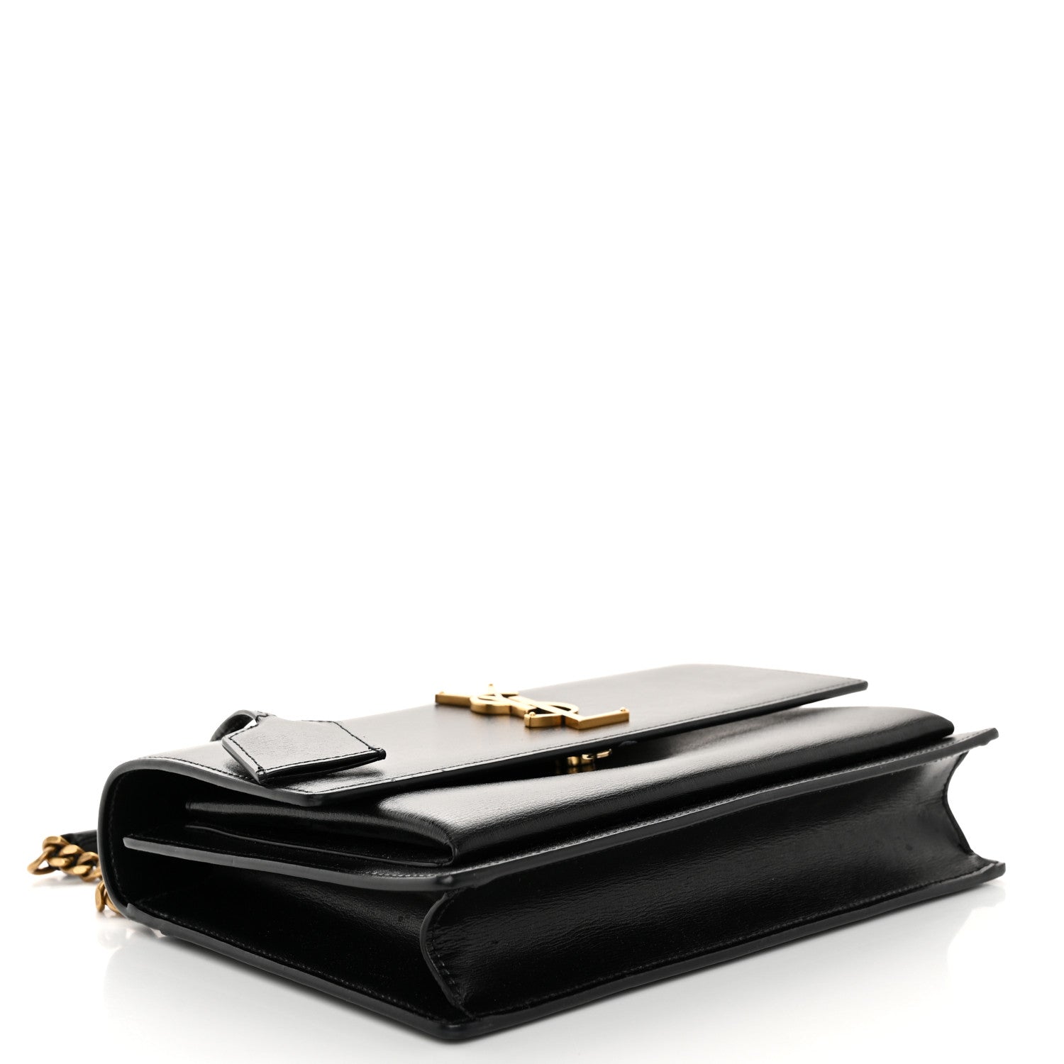 Saint Laurent SAINT LAURENT Smooth Calfskin Medium Monogram Sunset Satchel Black 4 of 9