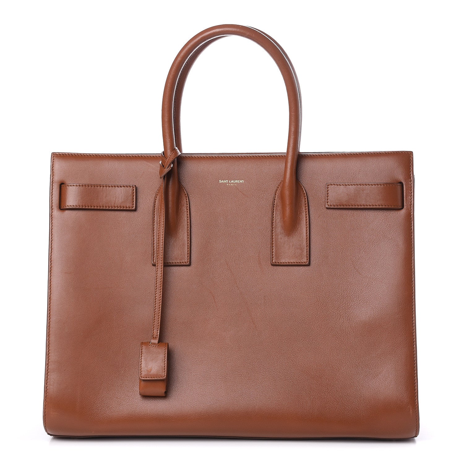 Saint Laurent Calfskin Large Sac De Jour Carryall Cognac 1 of 32