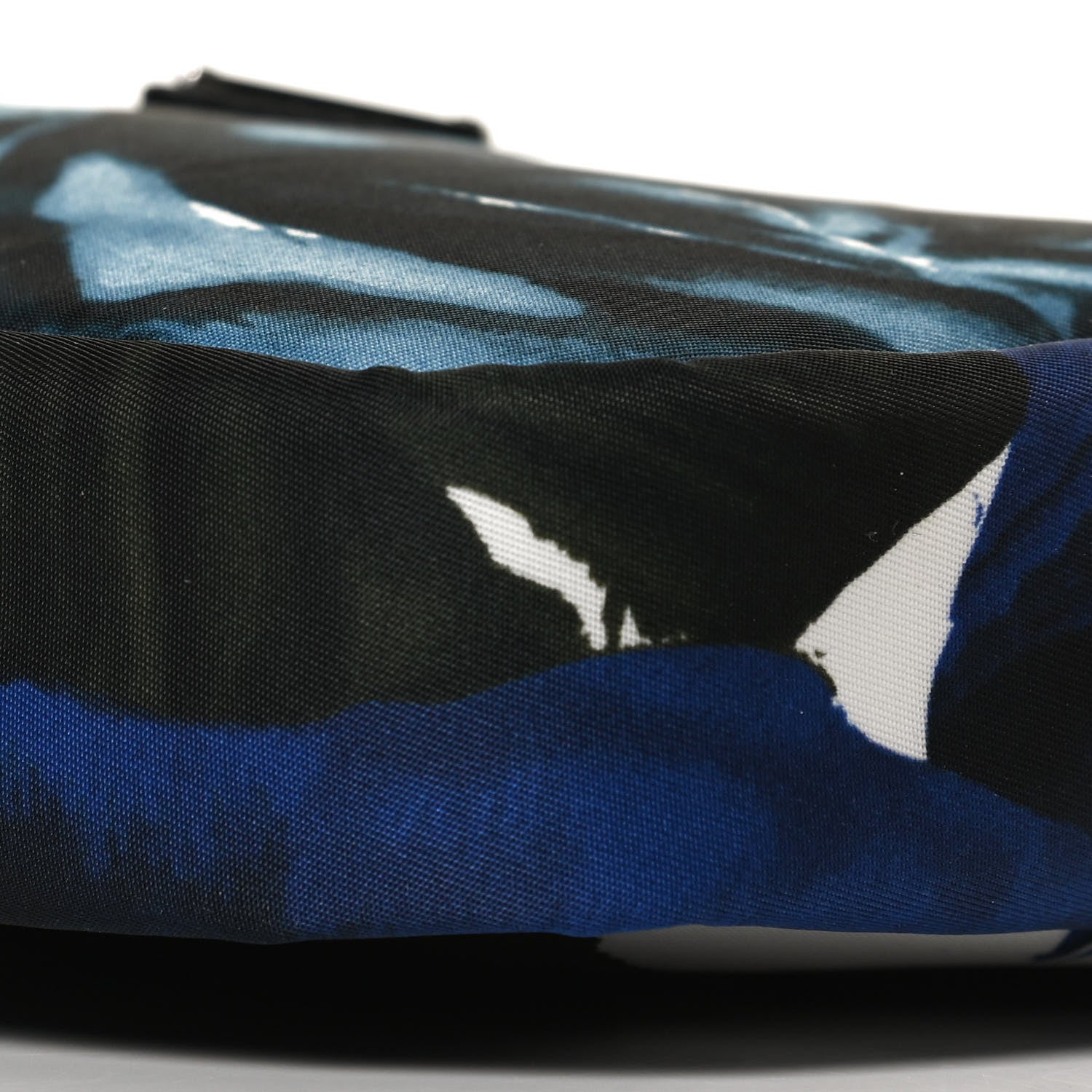 Prada Tessuto Soft Nylon Small Roses Print Convertible Crossbody Wristlet Blue 10 of 12