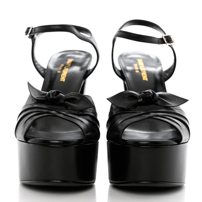 Saint Laurent Goatskin Candy 80 Platform Sandals 39.5 Black 2 of 9