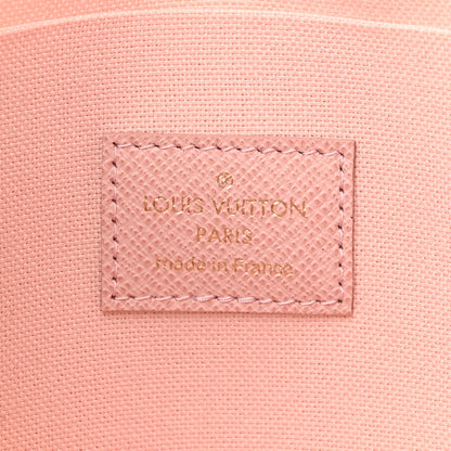 Louis Vuitton Damier Azur Pochette Felicie Chain Wallet Rose Ballerine 8 of 11