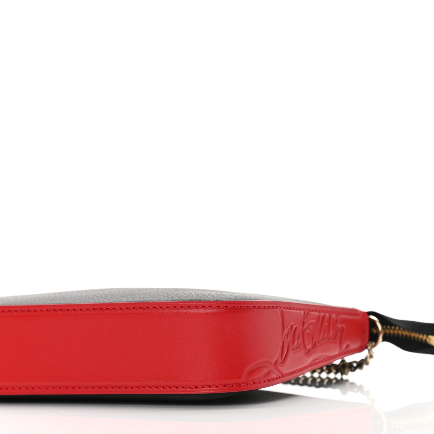 Calfskin Loubila Chain Clutch Black