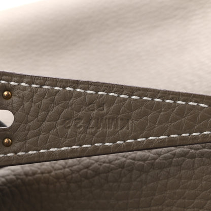 Hermes Taurillon Clemence Lindy 26 Etoupe 7 of 10
