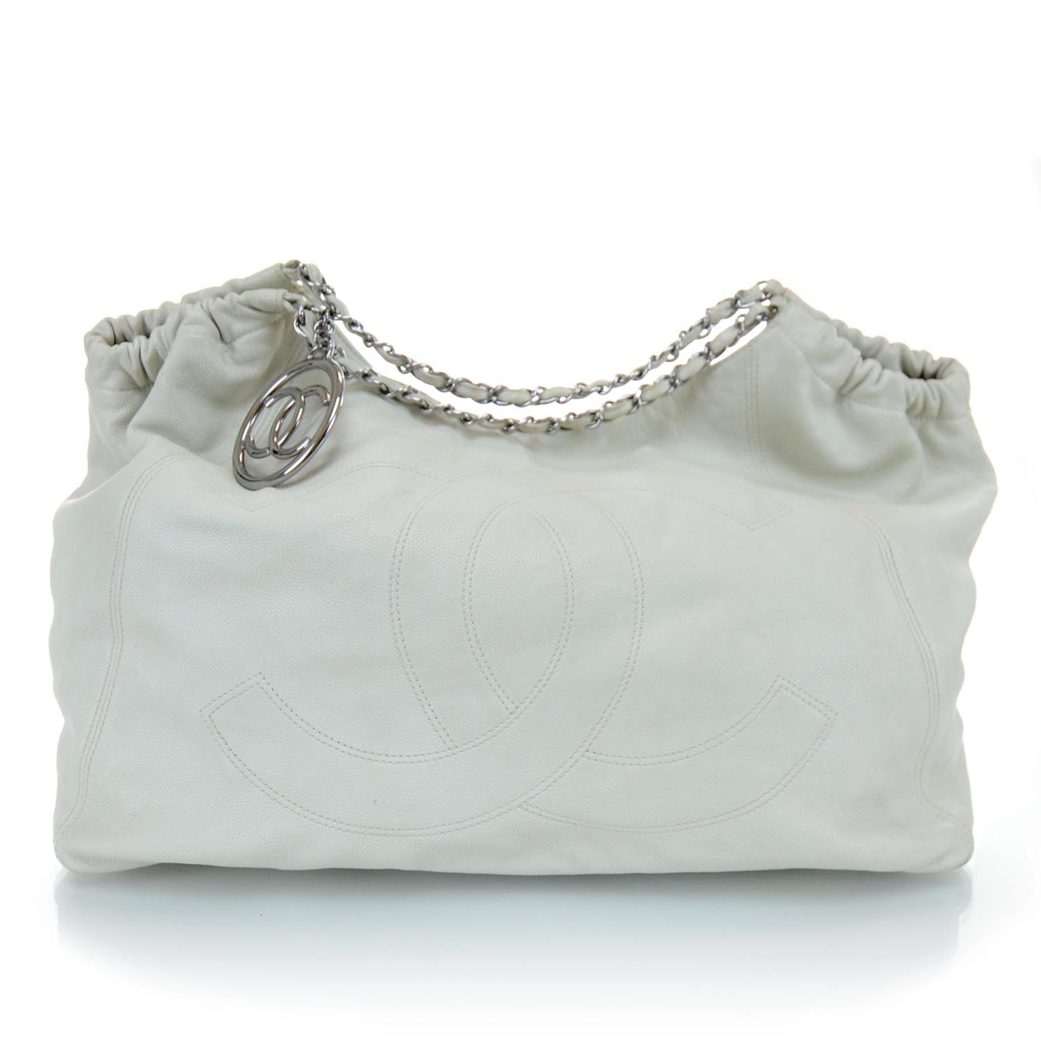 Chanel Caviar Coco Cabas White 1 of 11