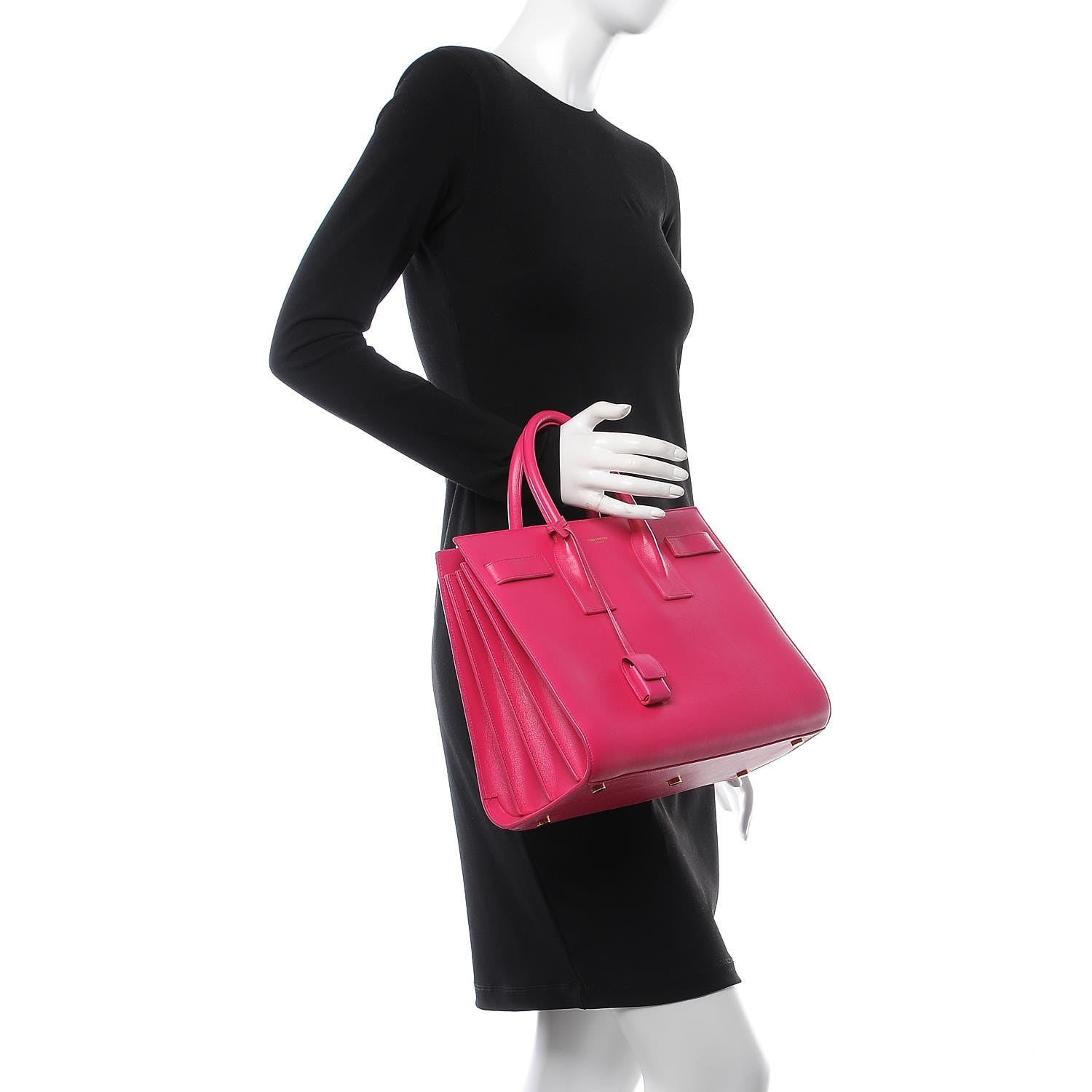 Saint Laurent Calfskin Small Sac De Jour Bubblegum 2 of 10