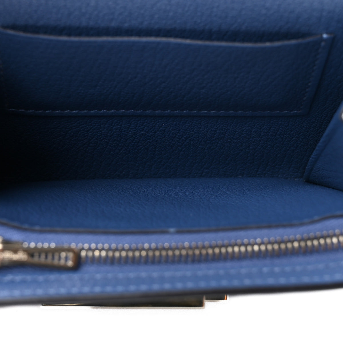 Chevre Mysore Enamel Mini Cinhetic Wallet  Bleu Brighton