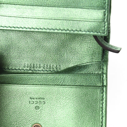 Gucci Laminated Nappa Trapuntata Zumi Card Case Jasmine Green 20 of 22