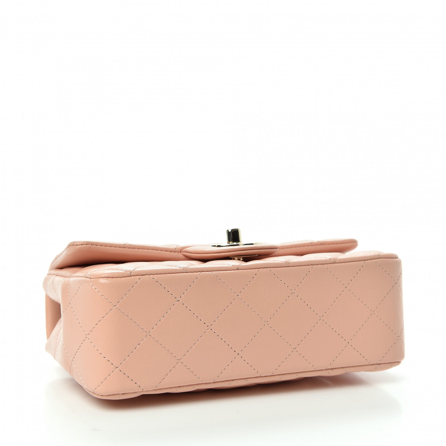 Chanel Lambskin Quilted Mini Rectangular Flap Light Pink 4 of 10