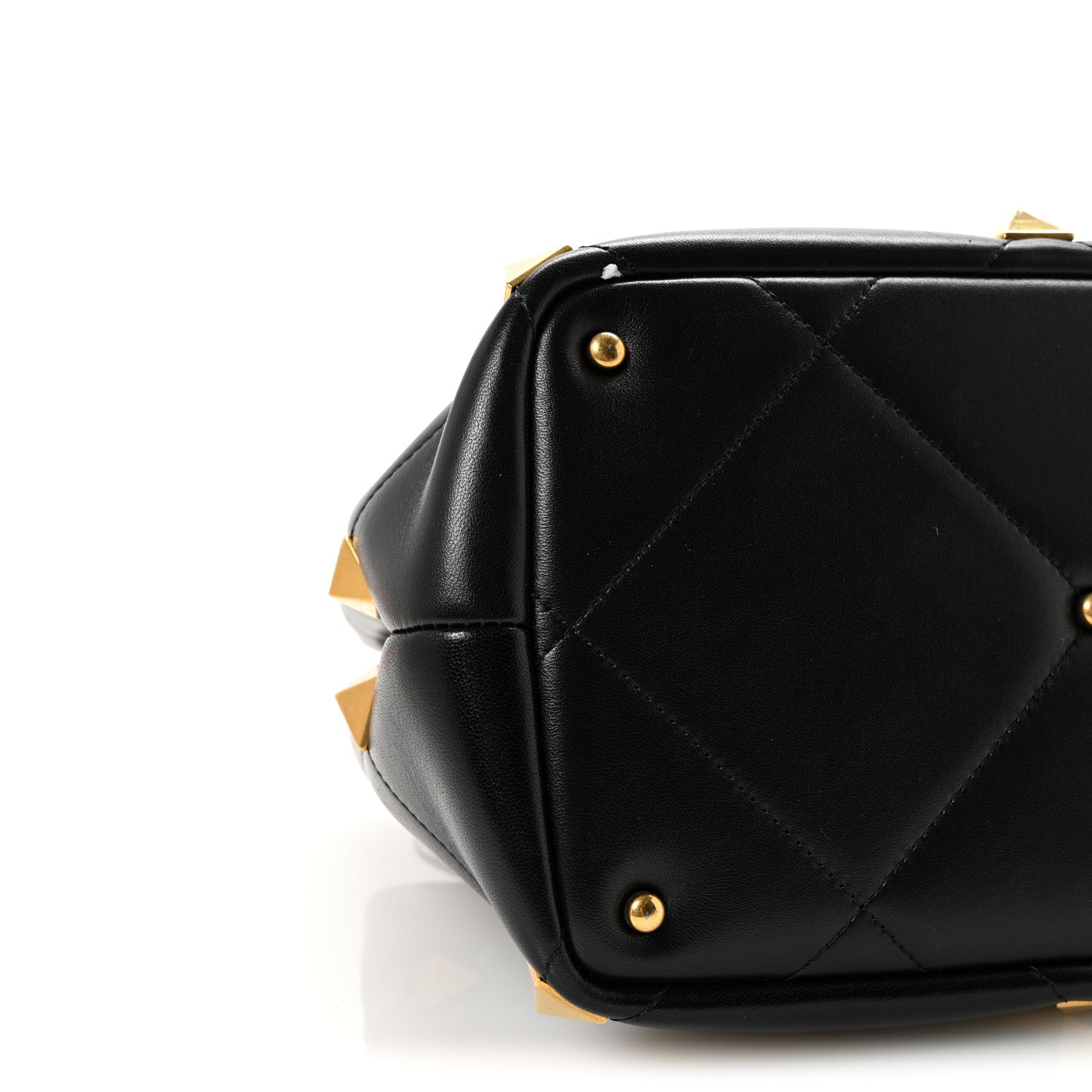 Valentino Garavani Nappa Roman Stud The Handle Bag Black 8 of 9
