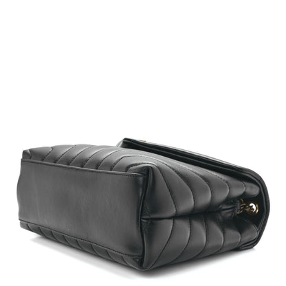 Saint Laurent Calfskin Y Quilted Monogram Small Loulou Chain Satchel Black 10 of 12