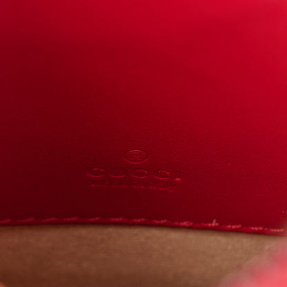 Gucci Calfskin Matelasse Mini GG Marmont Crossbody Bag Hibiscus Red 6 of 11