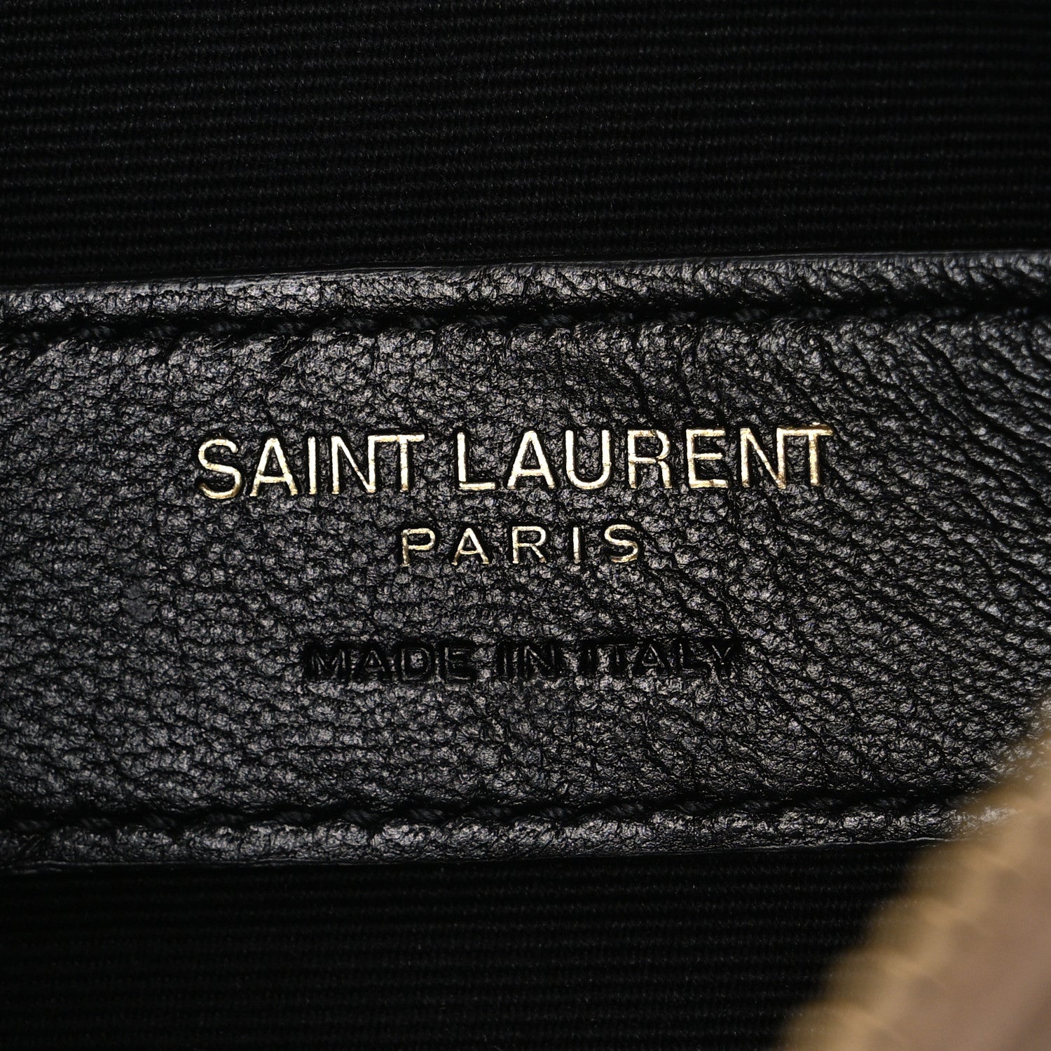 Saint Laurent Grain De Poudre Chevron Monogram Bill Pouch Dark Beige 6 of 8