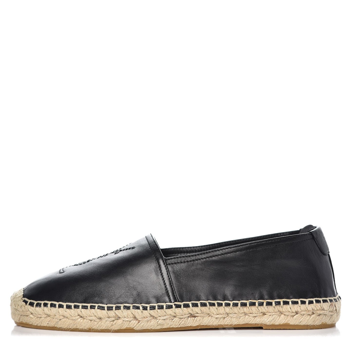 Calfskin Men's Monogram Espadrilles 43 Black