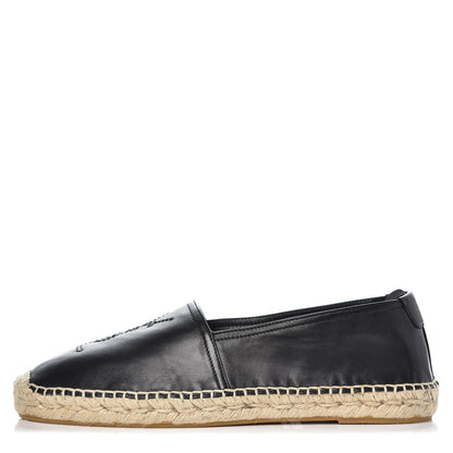 Saint Laurent Calfskin Men's Monogram Espadrilles 43 Black 1 of 9