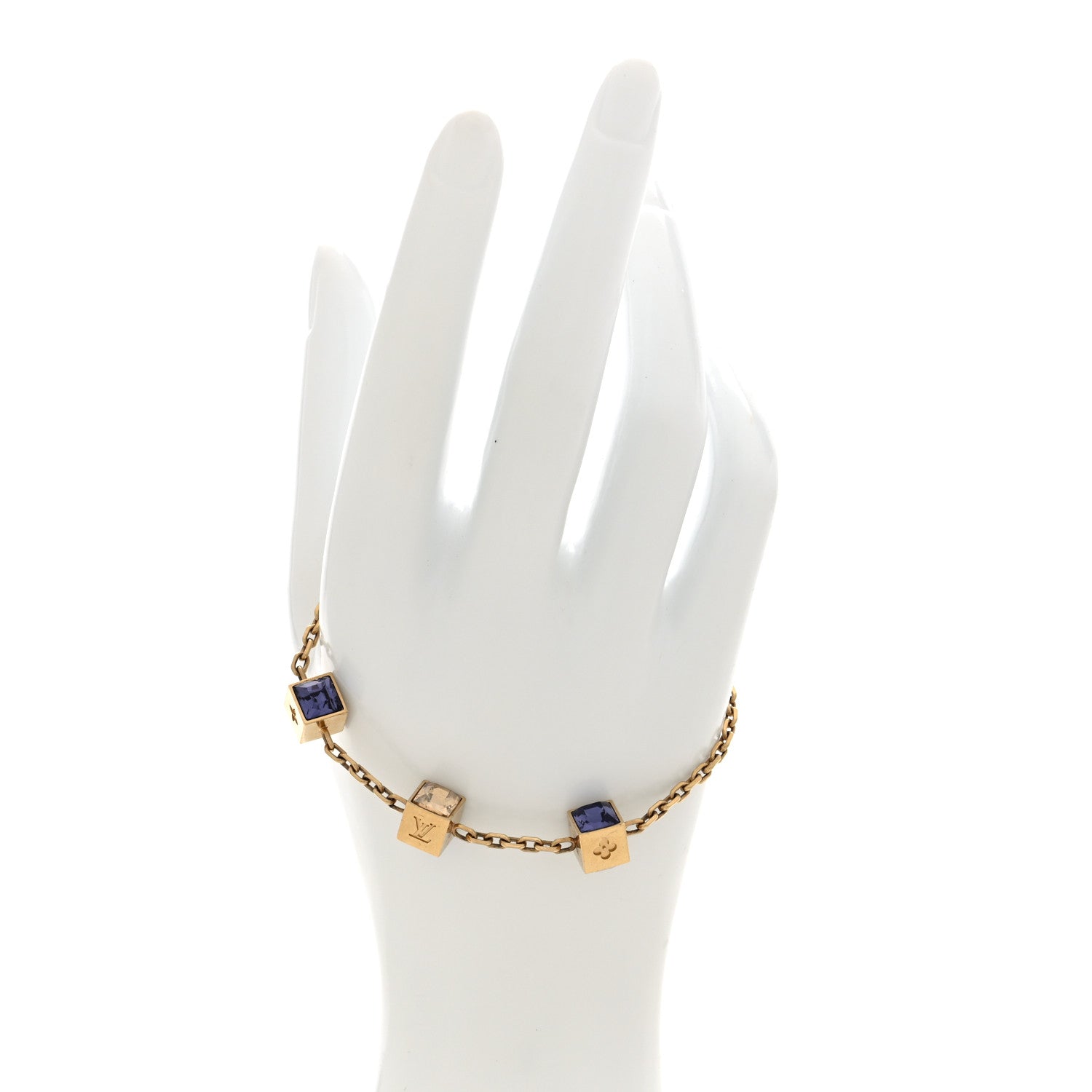 Louis Vuitton Swarovski Gamble Bracelet Azur Gold 2 of 4