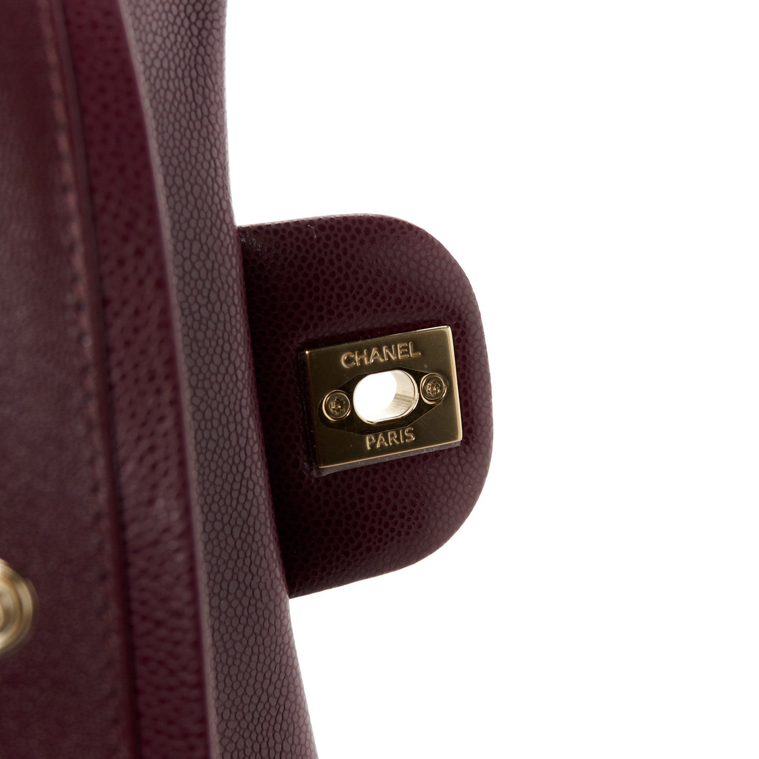 Chanel Caviar Quilted Medium Double Flap Burgundy 7 of 12