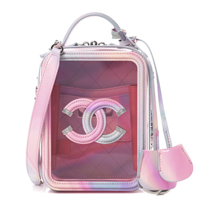 Chanel PVC Patent Calfskin Patent Lambskin Vertical Vanity Case Pink 1 of 10