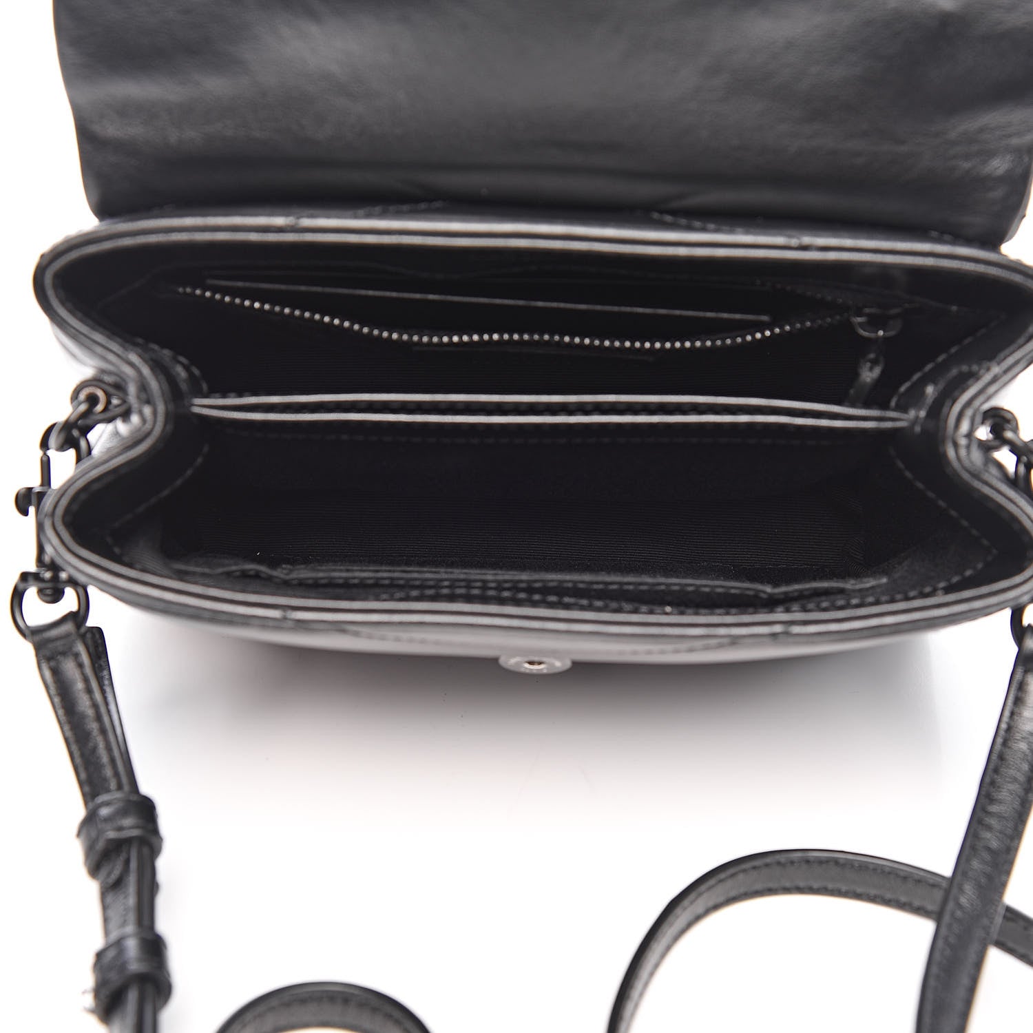 Saint Laurent Calfskin Y Quilted Monogram Toy Loulou Crossbody Bag Black 5 of 11