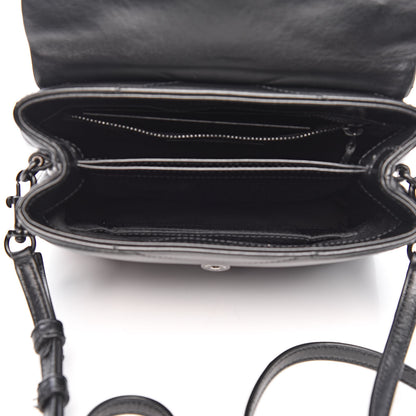 Saint Laurent Calfskin Y Quilted Monogram Toy Loulou Crossbody Bag Black 5 of 11