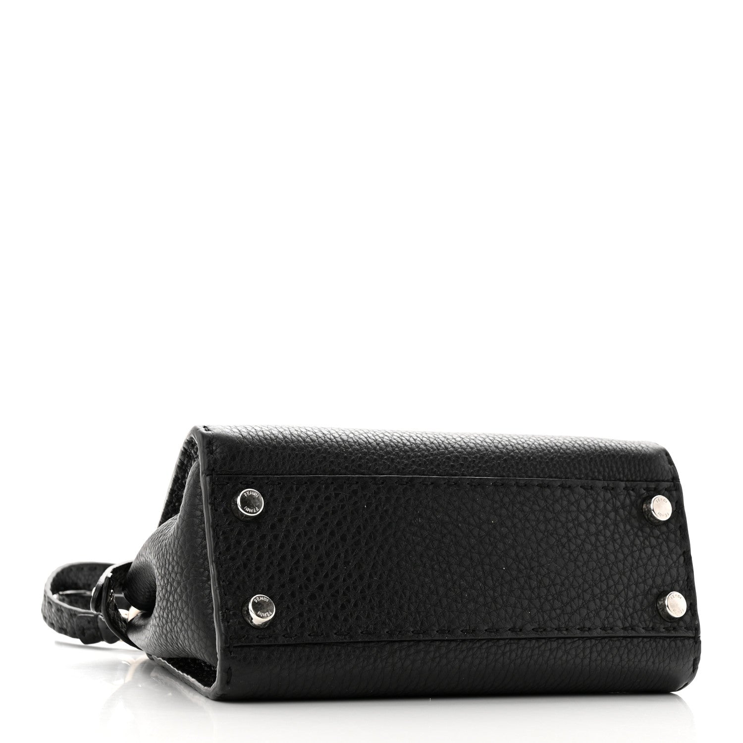 Fendi Cuoio Romano Selleria Bi-Color Mini Peekaboo Iconic Satchel Black Mou 4 of 10