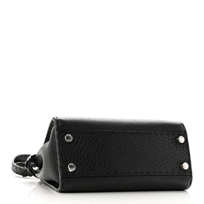Fendi Cuoio Romano Selleria Bi-Color Mini Peekaboo Iconic Satchel Black Mou 4 of 10