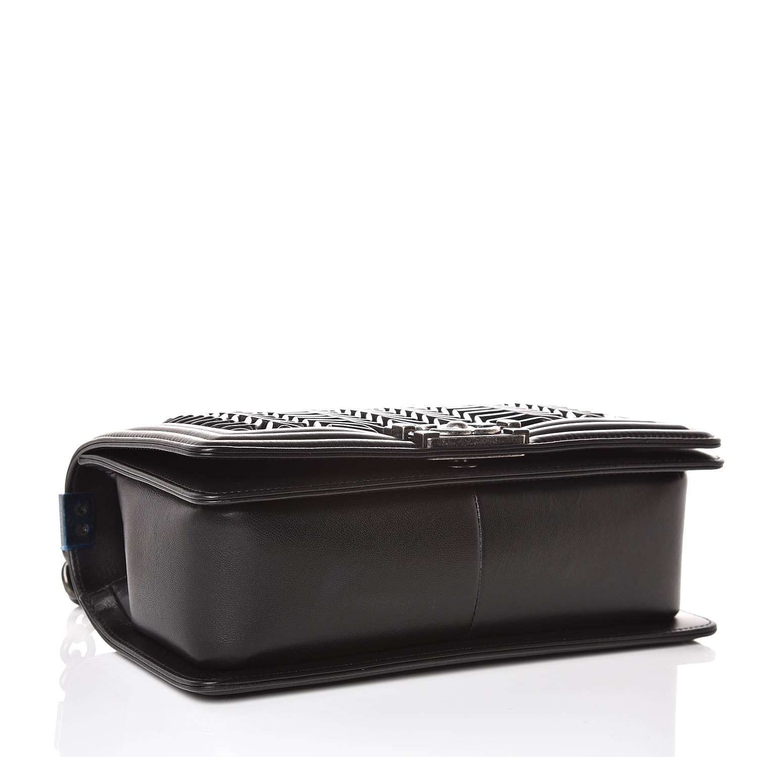 Chanel Lambskin Pleated Medium Boy Flap Black 4 of 8