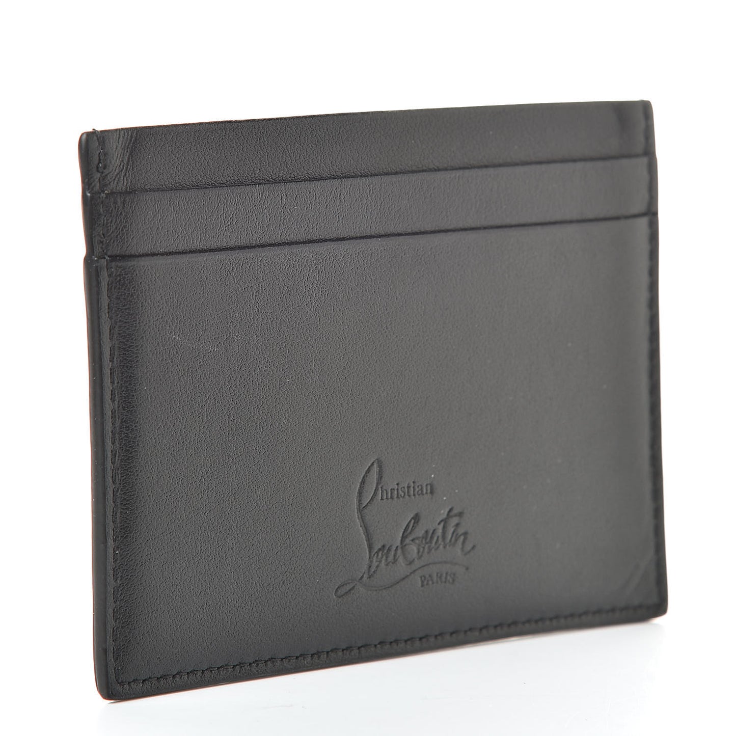Calfskin Paris Spikes Kios Card Holder Black