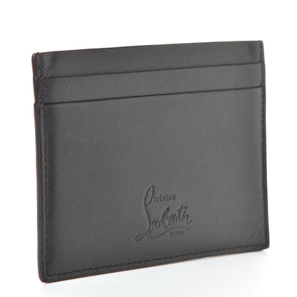 Christian Louboutin Calfskin Paris Spikes Kios Card Holder Black 3 of 7