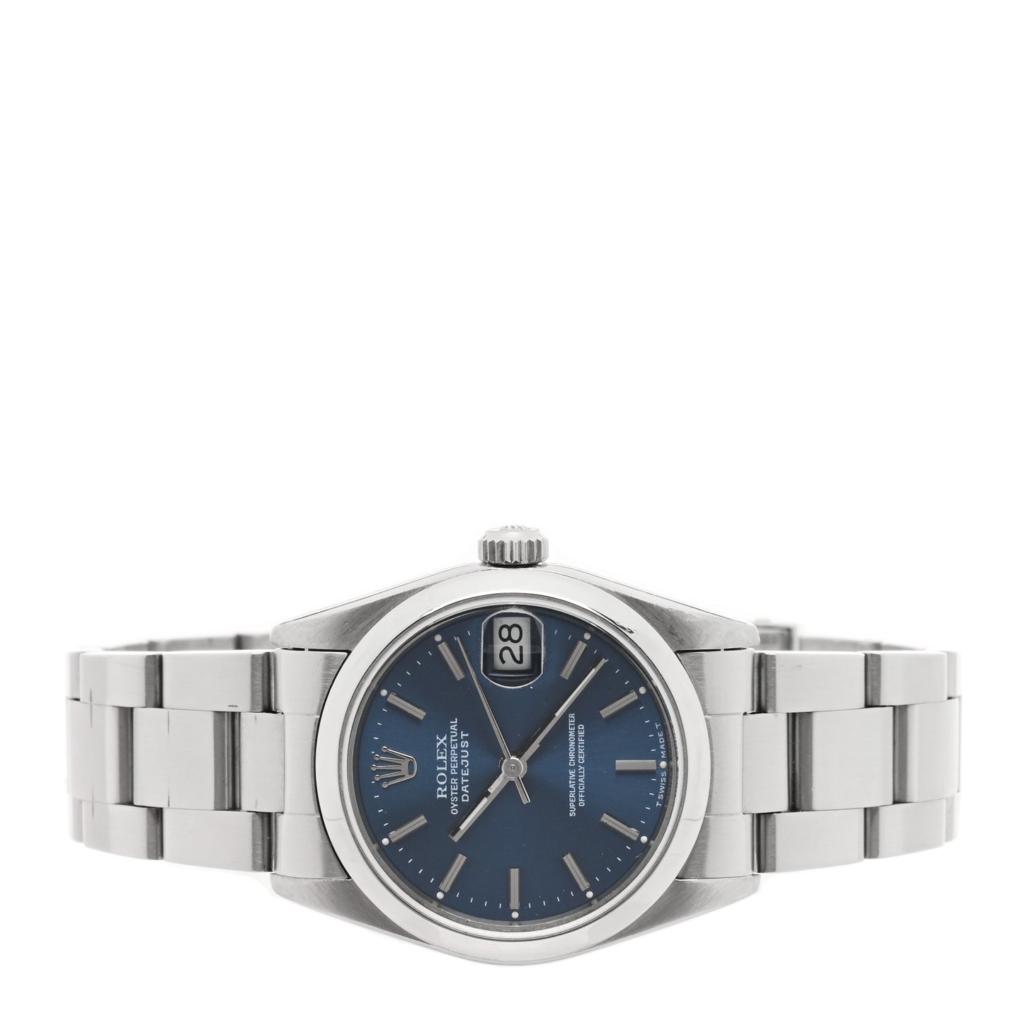 Stainless Steel 31mm Oyster Perpetual Datejust Watch Blue 68240