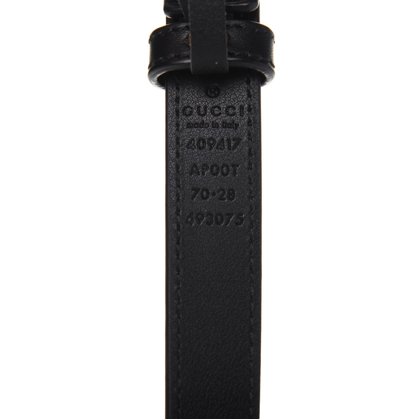 Calfskin Double G 20mm Belt 70 28 Black