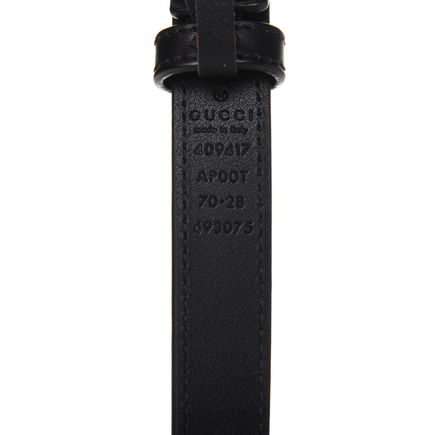Gucci Calfskin Double G 20mm Belt 70 28 Black 3 of 6