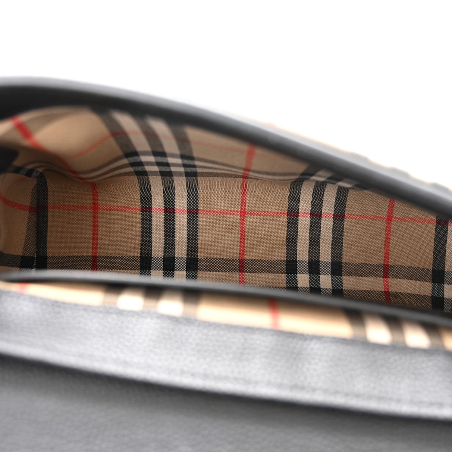 Burberry Grainy Calfskin Vintage Check Note Crossbody Bag Black 5 of 10