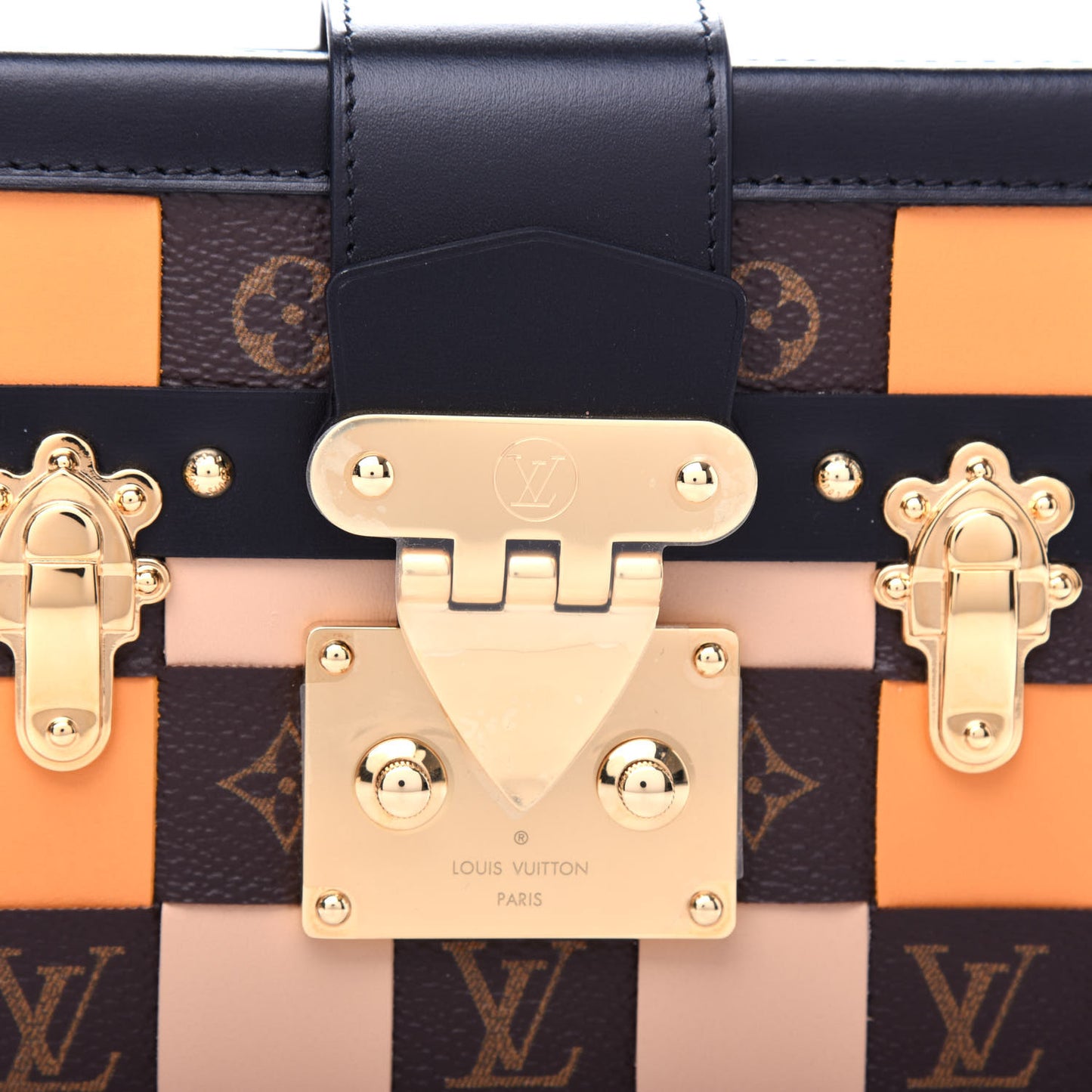 Monogram Tressage Petite Malle Beige White Orange
