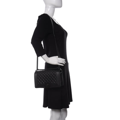 Chanel Caviar Quilted Medium Boy Flap So Black 2 of 11