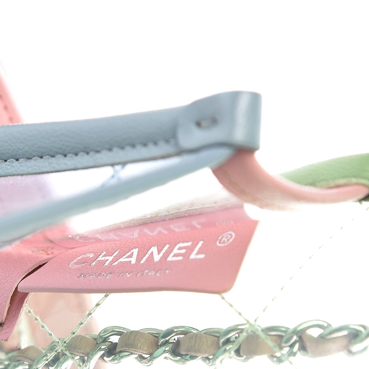 Chanel Lambskin PVC Quilted Mini Coco Splash Flap Blue Green 6 of 9