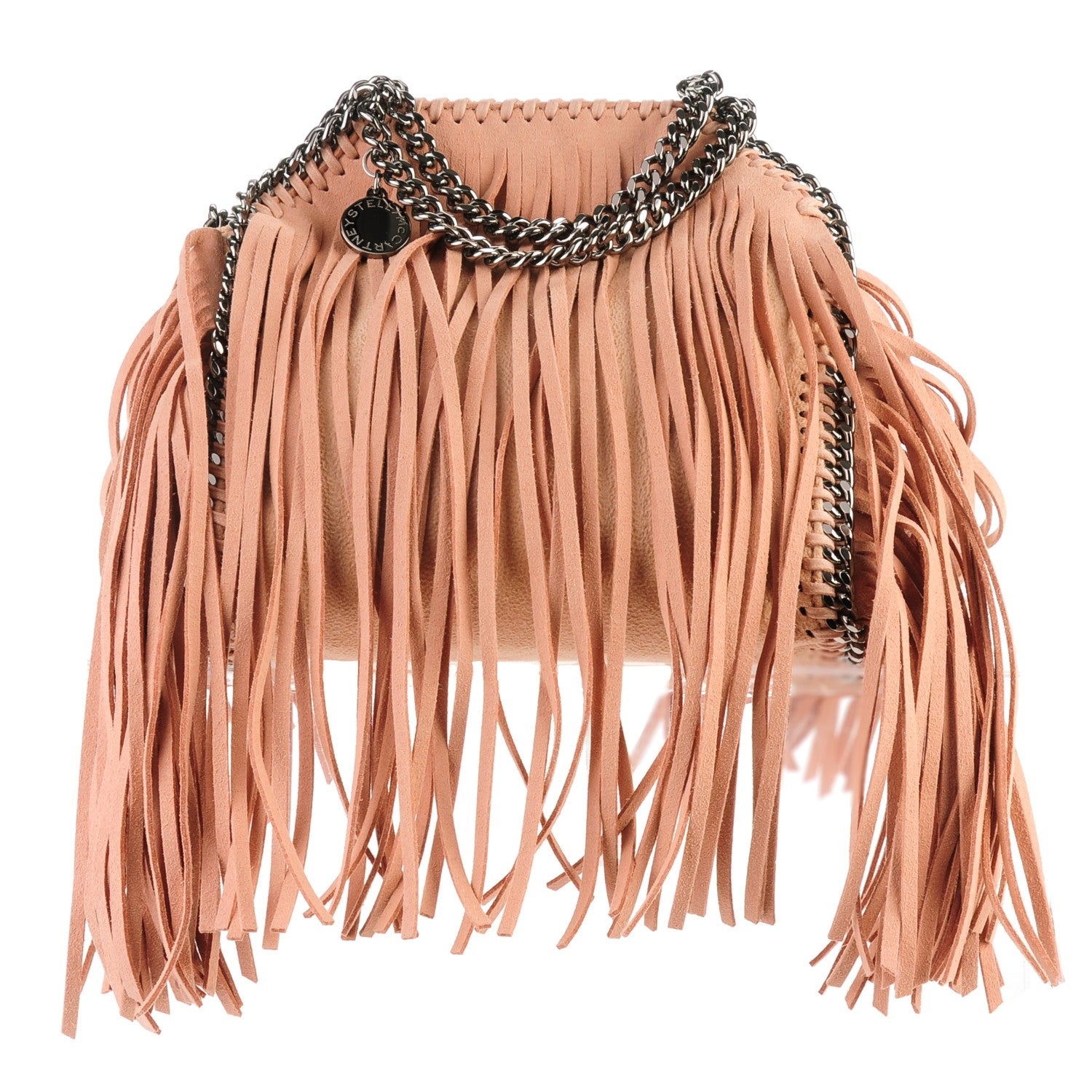 Stella McCartney Shaggy Deer Fringe Tiny Falabella Tote Powder 1 of 8