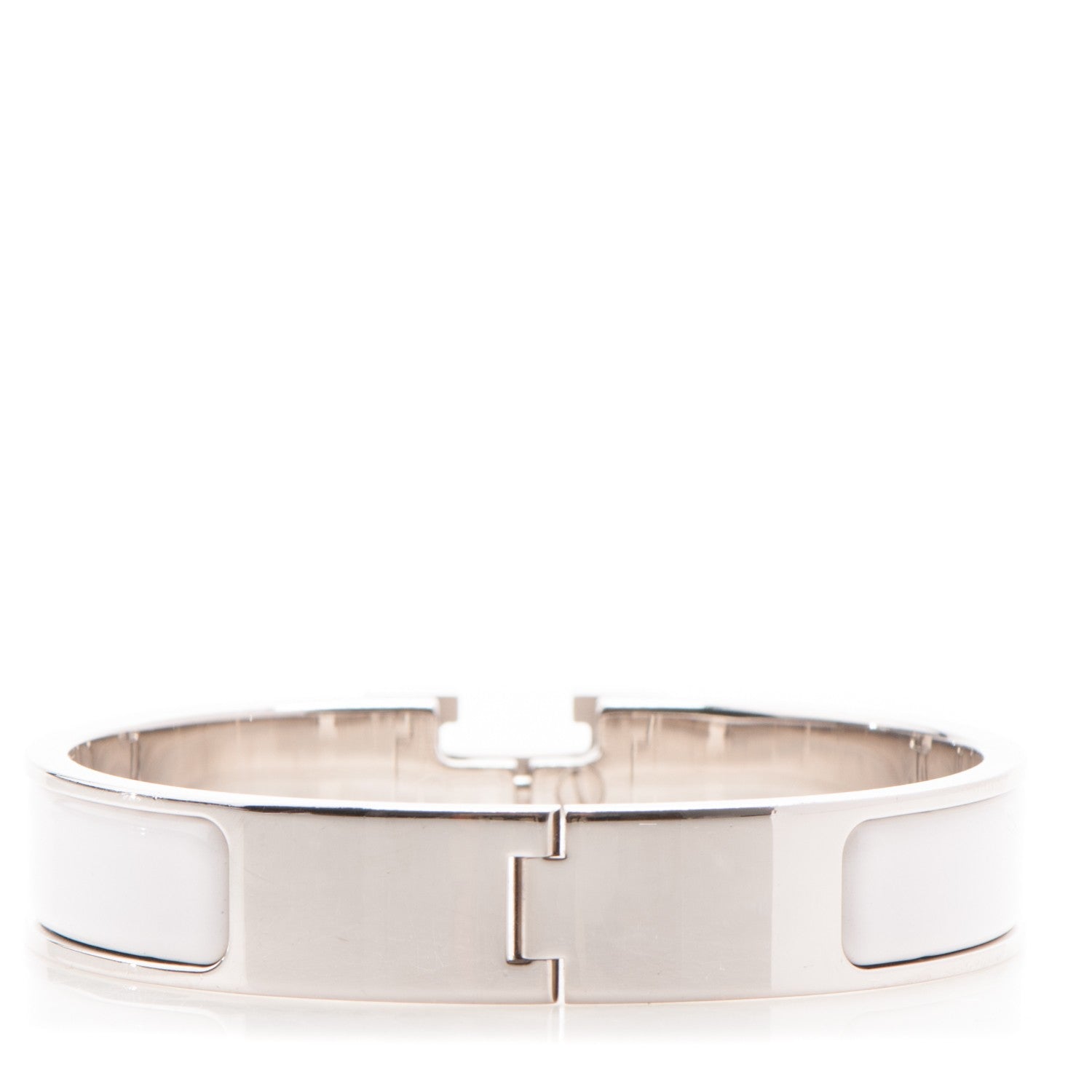 Hermes Enamel Narrow Clic Clac H Bracelet PM White 3 of 7