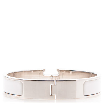 Hermes Enamel Narrow Clic Clac H Bracelet PM White 3 of 7