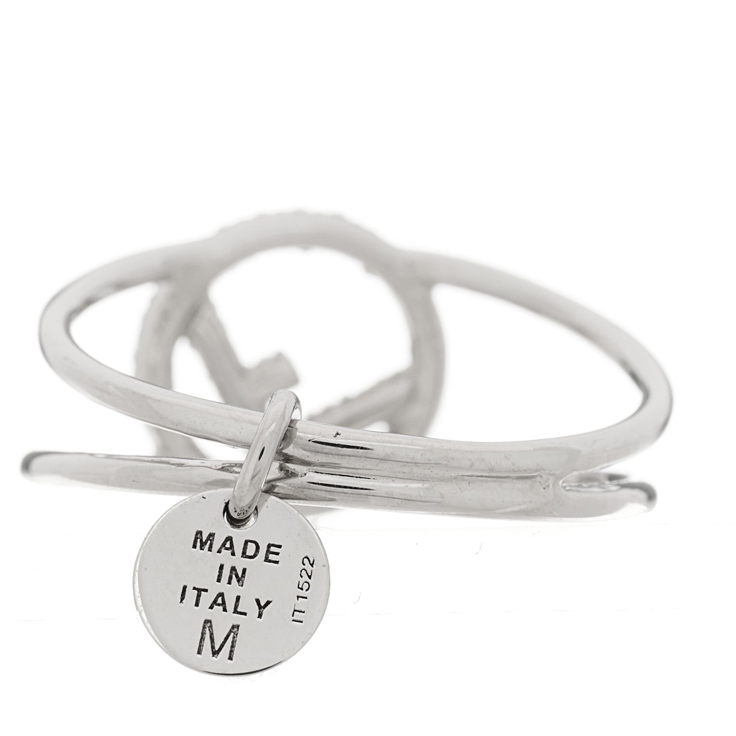 Fendi Metal Crystal F is Fendi Ring M Silver 5 of 6